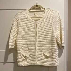 Cream Chico’s Cardigan, Size 1, worn one time